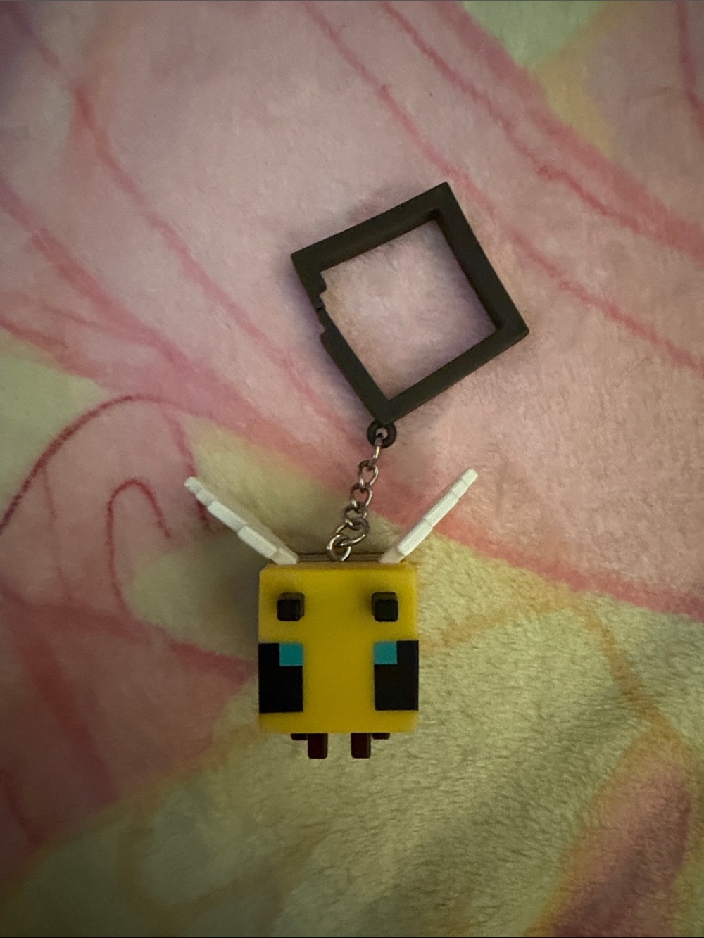 Minecraft bee keychain